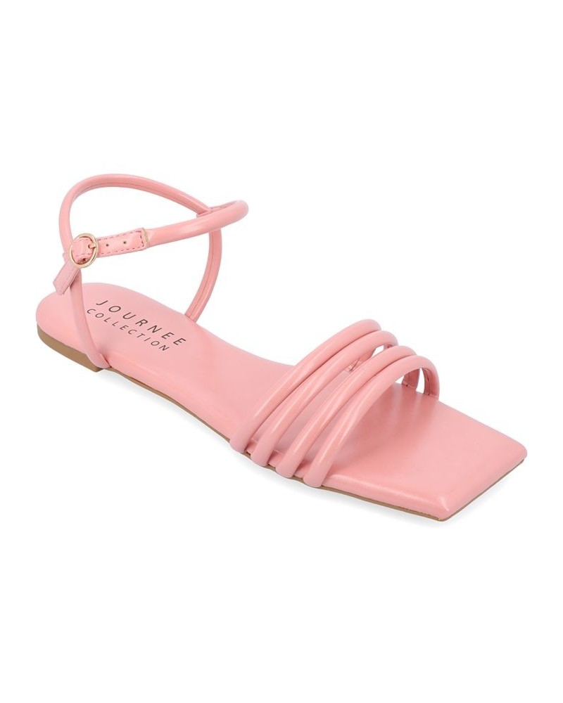 Women's Lyddea Multi Strap Sandals Pink $43.99 Shoes