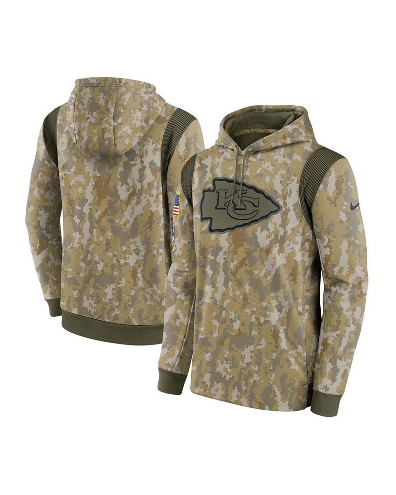 Men's Camouflage Kansas City Chiefs 2021 Salute To Service Therma Performance Pullover Hoodie $37.40 Sweatshirt