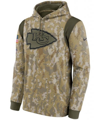 Men's Camouflage Kansas City Chiefs 2021 Salute To Service Therma Performance Pullover Hoodie $37.40 Sweatshirt