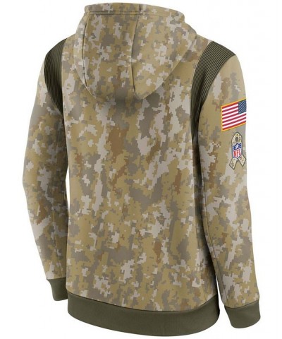 Men's Camouflage Kansas City Chiefs 2021 Salute To Service Therma Performance Pullover Hoodie $37.40 Sweatshirt