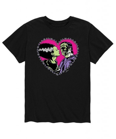 Men's Universal Classic Monster Heart T-shirt Black $16.45 T-Shirts