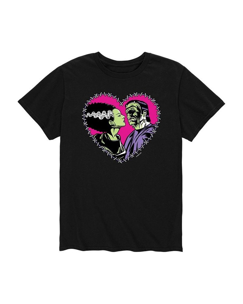 Men's Universal Classic Monster Heart T-shirt Black $16.45 T-Shirts