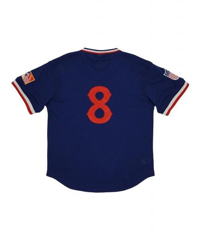 Men's 8 Navy Detroit Stars Mesh Replica V-Neck Jersey $30.80 Jersey