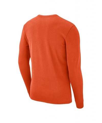 Men's Orange Clemson Tigers Arch 2-Hit Long Sleeve T-shirt $22.05 T-Shirts