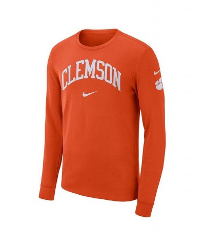 Men's Orange Clemson Tigers Arch 2-Hit Long Sleeve T-shirt $22.05 T-Shirts