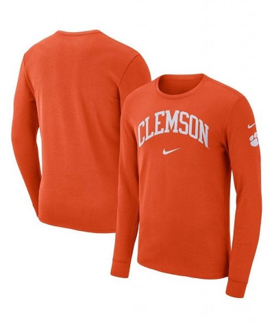 Men's Orange Clemson Tigers Arch 2-Hit Long Sleeve T-shirt $22.05 T-Shirts