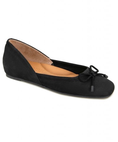 Women's Sailor Ballet Flats Black $79.43 Shoes