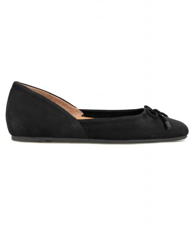 Women's Sailor Ballet Flats Black $79.43 Shoes