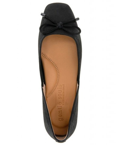 Women's Sailor Ballet Flats Black $79.43 Shoes