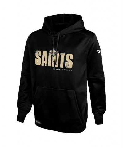 Men's Black New Orleans Saints Combine Authentic Hard Hash Pullover Hoodie $31.00 Sweatshirt