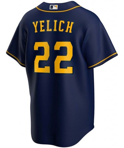 Men's Christian Yelich Navy Milwaukee Brewers Alternate Replica Player Jersey $58.48 Jersey