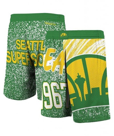 Men's Green Seattle SuperSonics Hardwood Classics Jumbotron Sublimated Shorts $40.00 Shorts