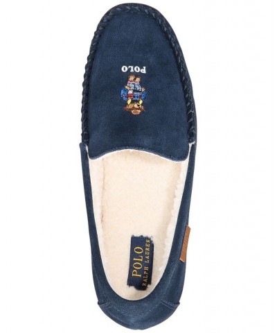 Men's Moccasin Slipper Blue $33.00 Shoes