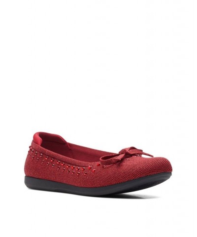 Women's Cloudstepper Carly Hope Flats Red $43.00 Shoes