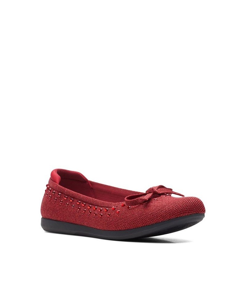 Women's Cloudstepper Carly Hope Flats Red $43.00 Shoes