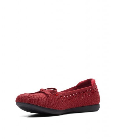 Women's Cloudstepper Carly Hope Flats Red $43.00 Shoes