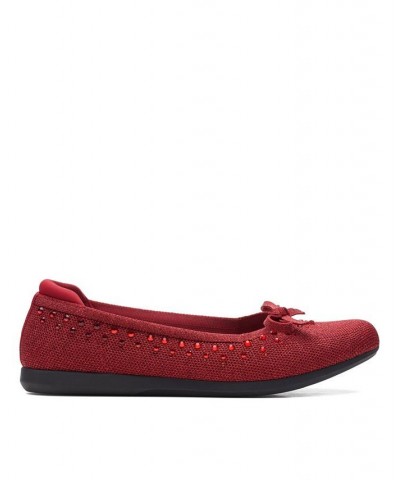 Women's Cloudstepper Carly Hope Flats Red $43.00 Shoes