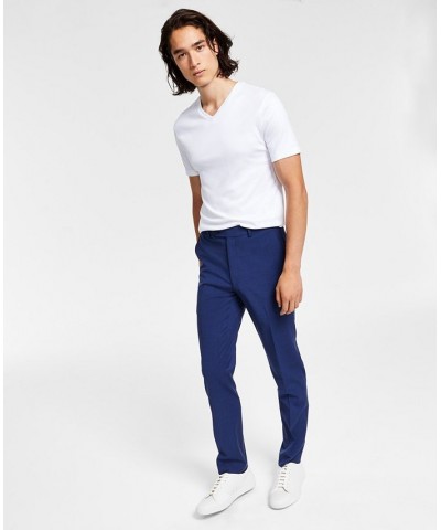 Men's Skinny-Fit Extra Slim Infinite Stretch Suit Pants Blue $41.07 Suits