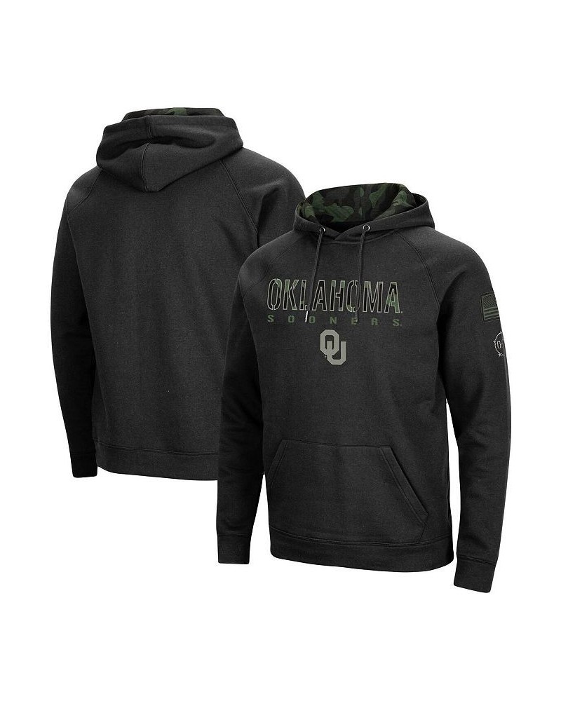 Men's Black Oklahoma Sooners OHT Military Appreciation Camo Pullover Hoodie $36.00 Sweatshirt